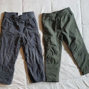 Kids' Gray and Green Cargo Pants XS (5)